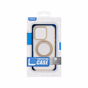 Rock Rotating Stand Soft Touch Series Magnetinis Iphone 16 Pro auksinis
