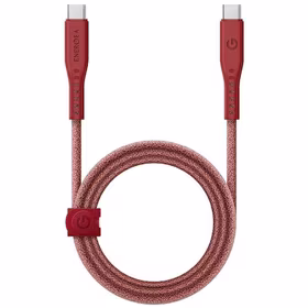 ENERGEA Laidas Flow USB-C - USB-C1.5m raudonas/red 240W 5A PD Fast Charge