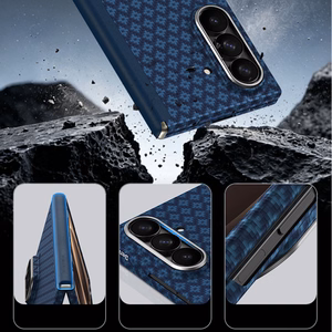 Benks Magnetic Armor Grid Air Grand Combo dėklas (C.K.FL.SA.BE.0051), skirtas Samsung Galaxy Z Fold 8 Ultra, mėlynas