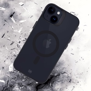 3mk dūminis magnetinis dėklas telefonui su MagSafe iPhone 13 / 14 - pusiau skaidrus