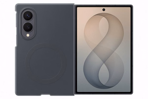 EF971CBE magnetinis silikoninis dėklas Samsung Galaxy Fold 8, juodas