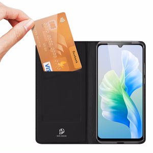 Dux Ducis Skin Pro dėklas telefonui dėklas su atvartu Vivo V23e juoda