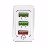 Įkroviklis Wozinsky "WWC-01" baltas (3xUSB / 30W)
