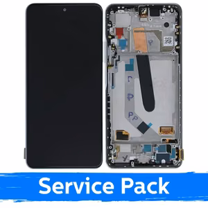 LCD ekranas Xiaomi Poco F3 (Mi 11X / Mi 11i) su rėmeliu / arktinė balta / (Service Pack)