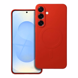 Silikoninis magnetinis dėklas, skirtas SAMSUNG S25 Plus, raudonas