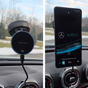 Blavec Car laikiklis BHC-02 Qi2.2 25W vacum magnetic with induction įkroviklis to windshield (BHC02-QI2PMWIB)juodas