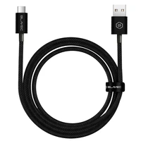 Blavec Kabelis Candy pynėtas - USB į Type C - PD 60W 3A 3 metrai Apple CarPlay/Android Auto (CCA-UC3B30) juodas