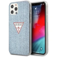 Guess GUHCP12LPCUJULLB iPhone 12 Pro Max 6.7" mėlynas/šviesiai mėlynas kietas dėklas Jeans kolekcija