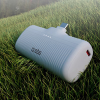 SBS EcoPower 5000 mAh 10W išorinė baterija su įmontuotu USB-C prievadu - pilka