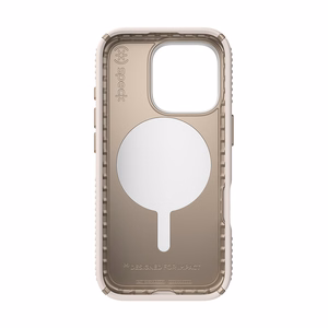 Speck Presidio2 Grip ClickLock & MagSafe dėklas, skirtas iPhone 16 Pro, „Bleached Bone“ / „Heirloom Gold“ / „Hazel Brown“