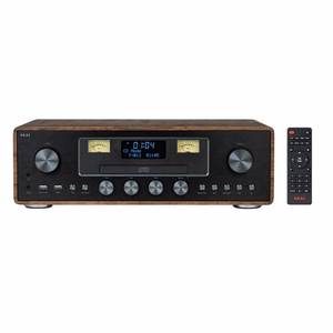 AKAI AM-100 RHAPSODY Stereo sistema 30 W RMS, Bluetooth 5.0, DAB+/FM, CD/USB, AUX, ruda juoda