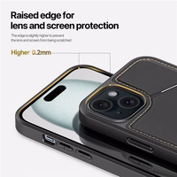 DUX DUCIS dėklas telefonui RAFI II MAG su stovu suderinamas su MagSafe IPHONE 15 Plus juodas