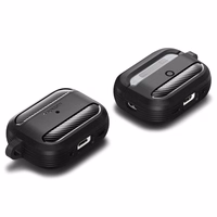 Spigen Rugged Armor dėklas Apple AirPods Pro 1 / 2 - matinė juoda