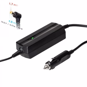 Automobilinis įkroviklis nešiojamam kompiuteriui Akyga AK-ND-35 (19V / 4.74A 90W 4.8 x 1.7mm) HP 1.2m