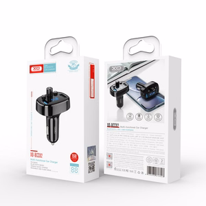 XO transmitter FM BCC02 Bluetooth MP3 Automobilinis įkroviklis 15W juodas