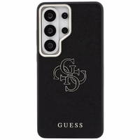 Guess dėklas Grained Big 4G Metal Logo for Samsung Galaxy S26 Ultra juodas