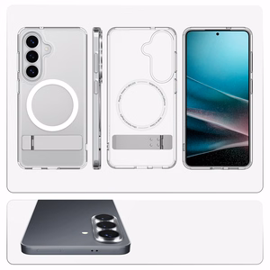 Spigen Ultra Hybrid S Mag MagSafe dėklas skirtas Samsung Galaxy S26+ - skaidrus ir baltas