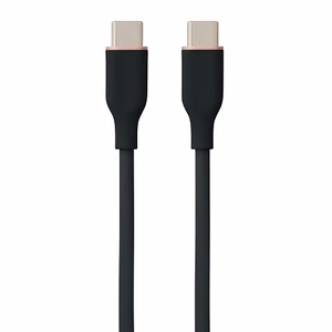 Silikoninis kabelis USB Type-C - Type-C, 100W (juodas, 3m)