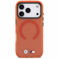 BMW M IML Shockproof Metal Logos MagSafe Dėklas for iPhone 17 Pro Max - Pro oranžinis