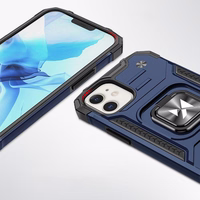 Wozinsky Ring Armor iPhone 14 Plus dėklas telefonui su magnetiniu laikikliu ir žiedu, mėlynos spalvos
