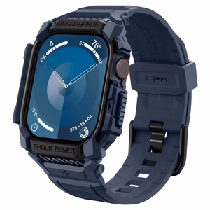 Dėklas SPIGEN RUGGED ARMOR ”PRO” APPLE WATCH 10 (46 MM) tamsiai mėlynas
