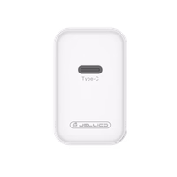 JELLICO sieninis įkroviklis C105 GaN PD 45W 1xUSB-C + laidas USB-C - USB-C baltas