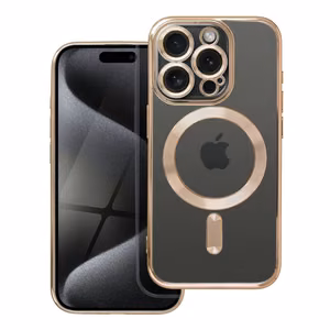 Чехол для iPhone 15 PRO Electro Mag Cover совместимый с MagSafe золотой