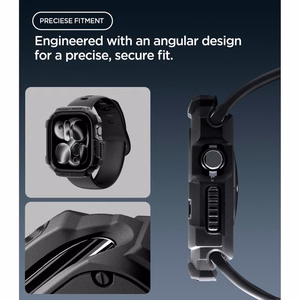Spigen Rugged Armor dėklas, skirtas Apple Watch 42 mm – matinis juodas