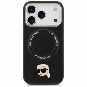 Karl Lagerfeld Karl Pin Magnetinis dėklas telefonui iPhone 17 Pro Max - Juodas