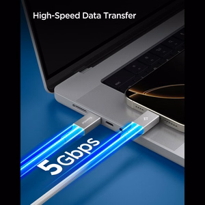 "Spigen Essential EB10015CC USB-C / USB-C 100W 150 cm kabelis - Baltas