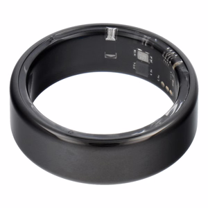 Smart Ring R11M - išmanusis žiedas iš plieno su įkrovimo stotele dydis 8 (18,1mm) juodas