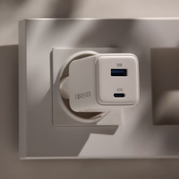 "Forever TC-08-45AC GaN PD QC įkroviklis 1x USB-C 1x USB 45W baltas