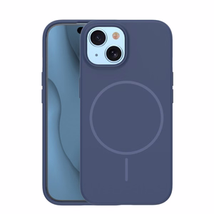 Silikoninis Thin Mag dėklas for iPhone 13 6,1" tamsiai mėlynas