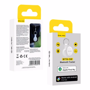 Blavec BTG-02 Bluetooth tracker with keyring for Apple and Android (BTBTG02-KW), white