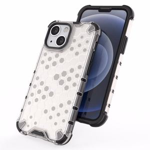 Honeycomb Case броневой чехол с TPU бампером для iPhone 13 mini красный