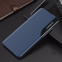 Dėklas telefonui Samsung Galaxy A72 4G mėlynas su stovu, Eco Leather View Case