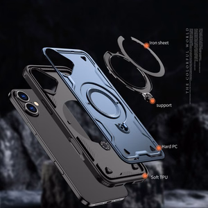 Hybrid Armor Trendy dėklas telefonui su MagSafe iPhone 16 Plus - mėlynas