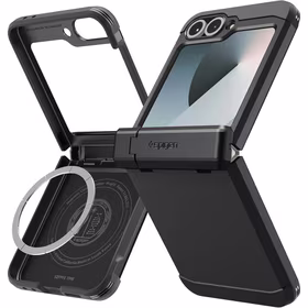 Spigen Tough Armor Pro Mag Magnetinis dėklas telefonui Samsung Galaxy Z Flip 6 / 7 FE - juodas