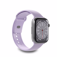 Puro Icon silikoninis dirželis Apple Watch 42/44/45/49 mm - levandų spalvos (2 vnt.)