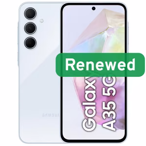 Восстановленный Samsung Galaxy A35 5G, класс A, 128 ГБ, Awesome Ice Blue, 6,6″