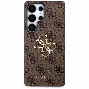 Guess Big 4G Logo Classic Logo dėklas telefonui Samsung Galaxy S25 Ultra rudas