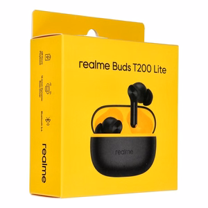 Belaidės ausinės Realme Buds T200 Lite, juodos