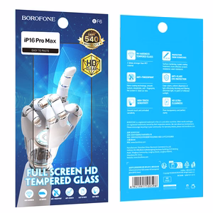 Borofone Apsauginis Stiklas BF6 Diamond Armor Pilnas Ekranas HD Iphone 16 Pro Max - 10 vienetų