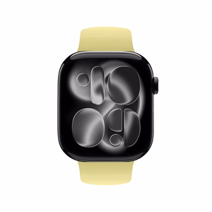Crong Liquid dirželis, skirtas Apple Watch 38 / 40 / 41 / 42 mm, šiaudų geltonas