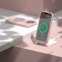 "Etteri" silikoninis "Mag" dėklas iPhone 14 6,1" šviesiai rožinės spalvos