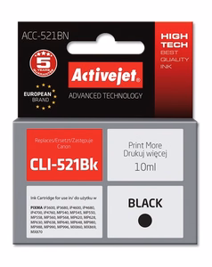 Activejet ACC-521BN – juodo rašalo kasetė, pakeičia Canon CLI-521BK, 10 ml, Supreme