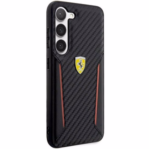 Ferrari FEHCS23MNPYK S23+ S916 juodas/juodas kietas dėklas Anglies kontrasto kraštai