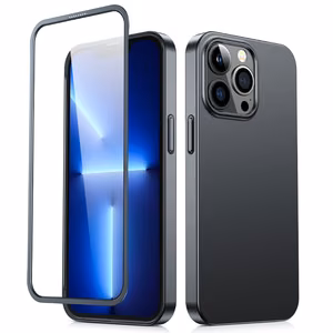 Joyroom 360 Full Чехол передняя и задняя крышка для iPhone 13 Pro Max + закалённое стекло чёрный (JR-BP928 black)
