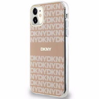 DKNY IML mono ir juostos magnetinis dėklas iPhone 11 / Xr - rožinis