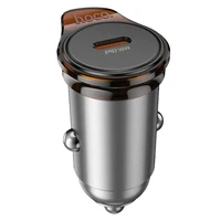 Automobilinis įkroviklis Hoco USB C QC PD 30W NZ16 metalinis pilkas